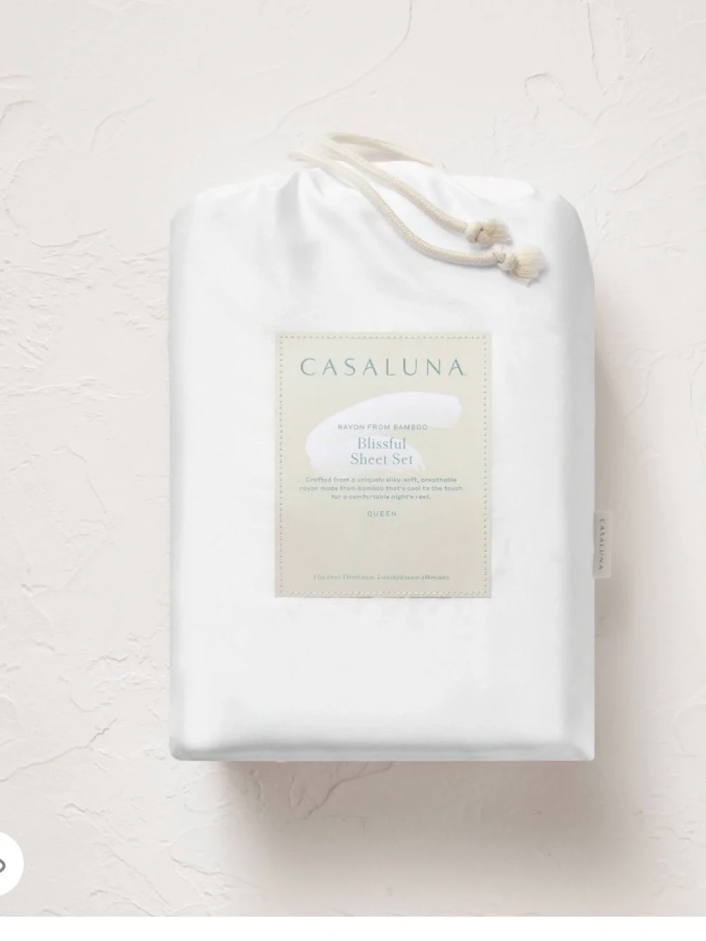 Casaluna White Blissful Sheet Set - Queen